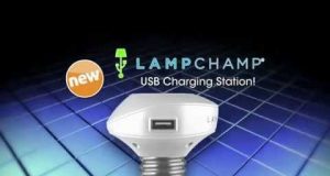 USB Lamp Socket Charger & Adapter for Cell Phones / Tablets / eReaders