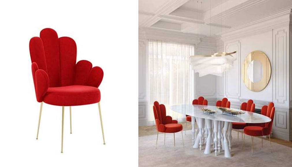 red velevt furniture