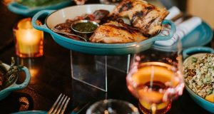 Okanagan Summer Wine Festival Weekend is Here Dinner on a table